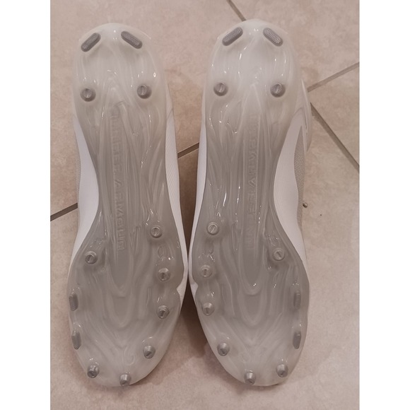 Under Armour Command MC Mid UA Lacrosse Cleats White 3025639-100 Men\'s Size 11.5 main image 10